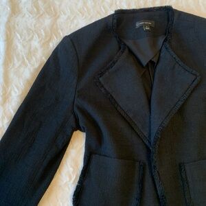 Ann Taylor Fringe Black Blazer